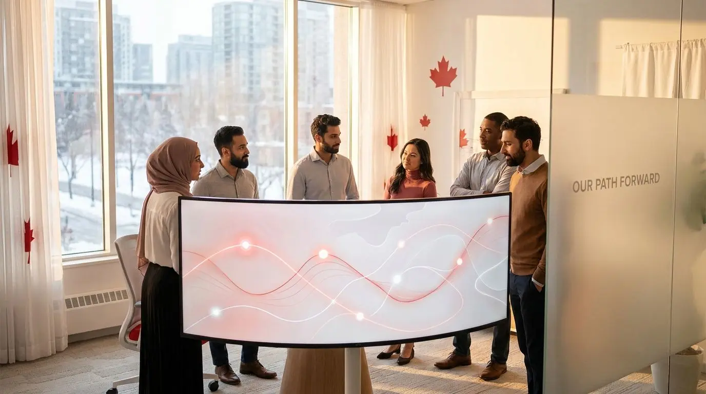 Team-inspired visual showing the PlayOJO brand journey for Canada