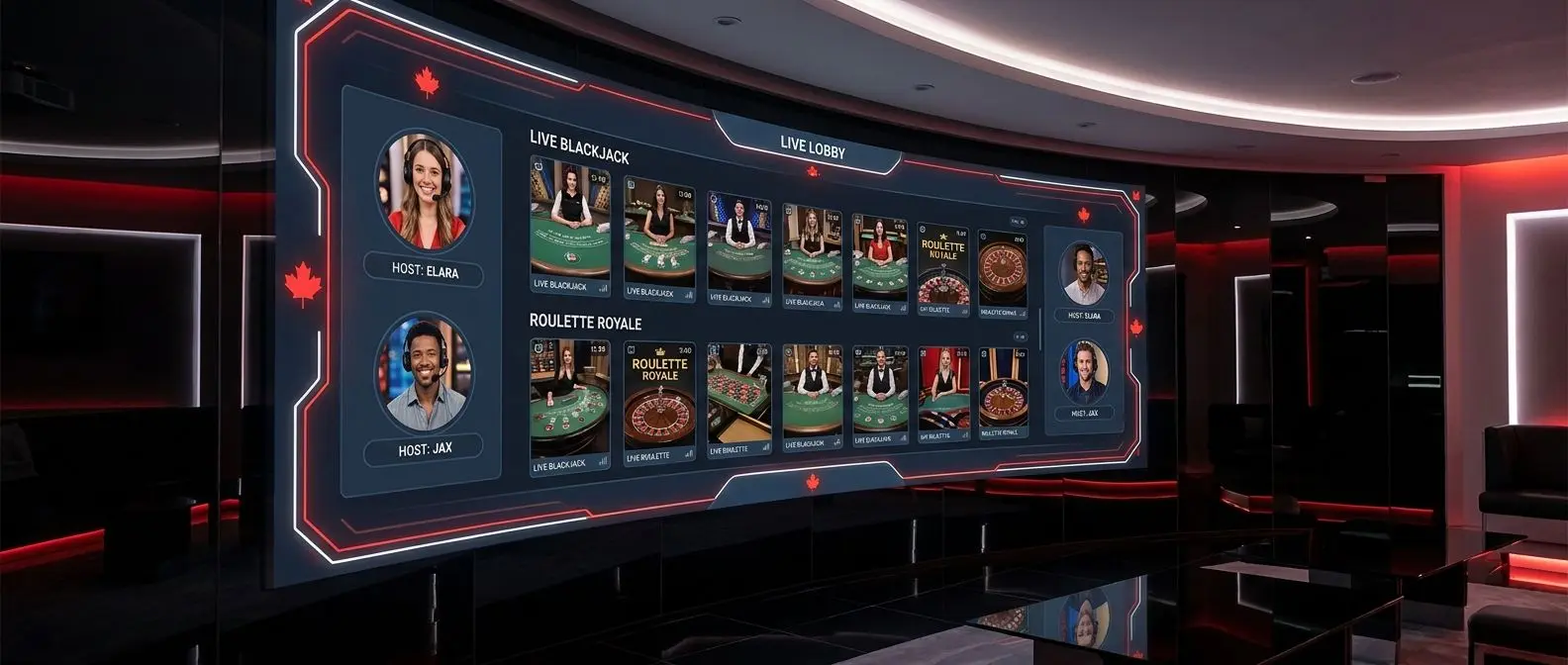 PlayOJO Live Games Lobby Overview Live games lobby with roulette, blackjack and dealer thumbnails