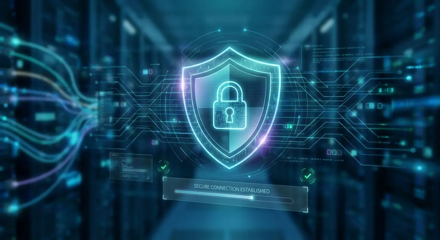 Cybersecurity visual for account and data protection