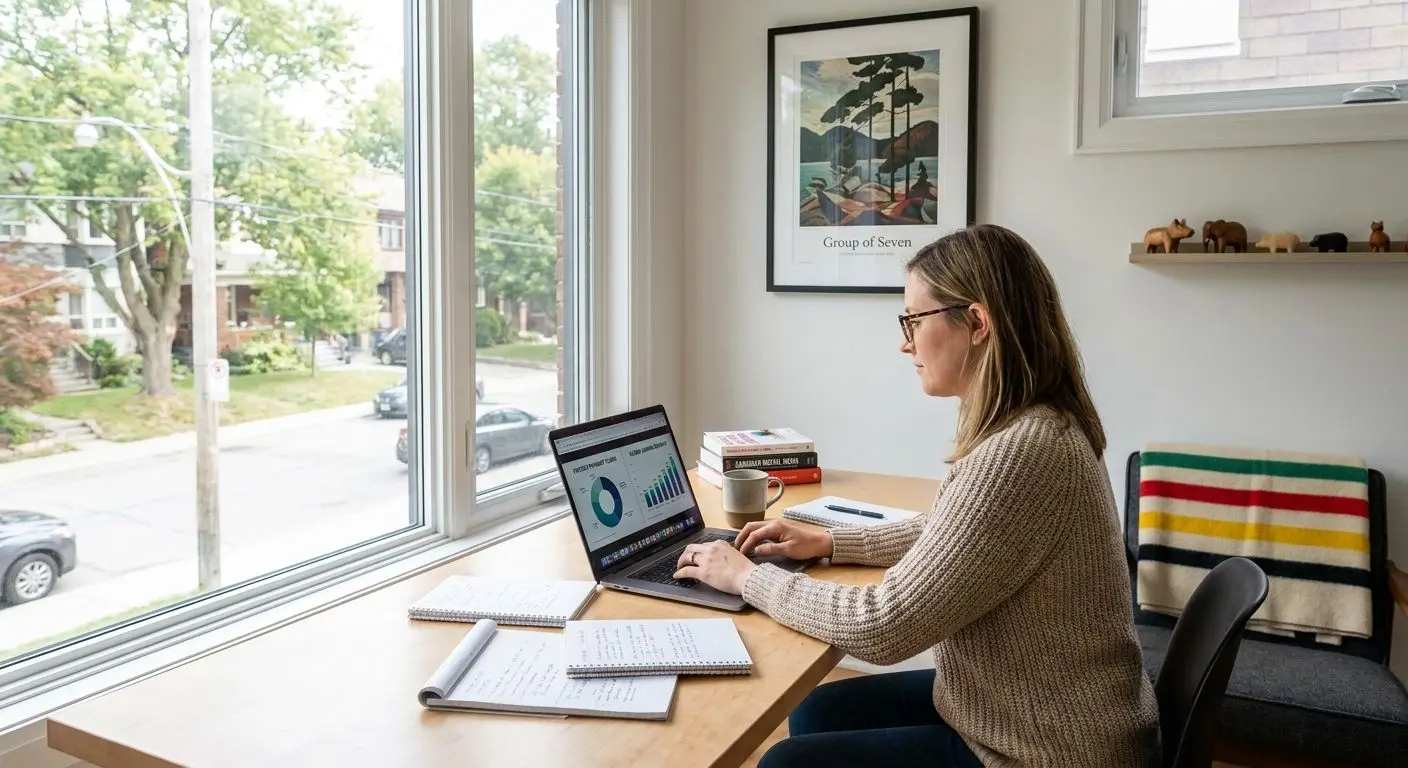 Illustration of an iGaming content writer researching payment methods