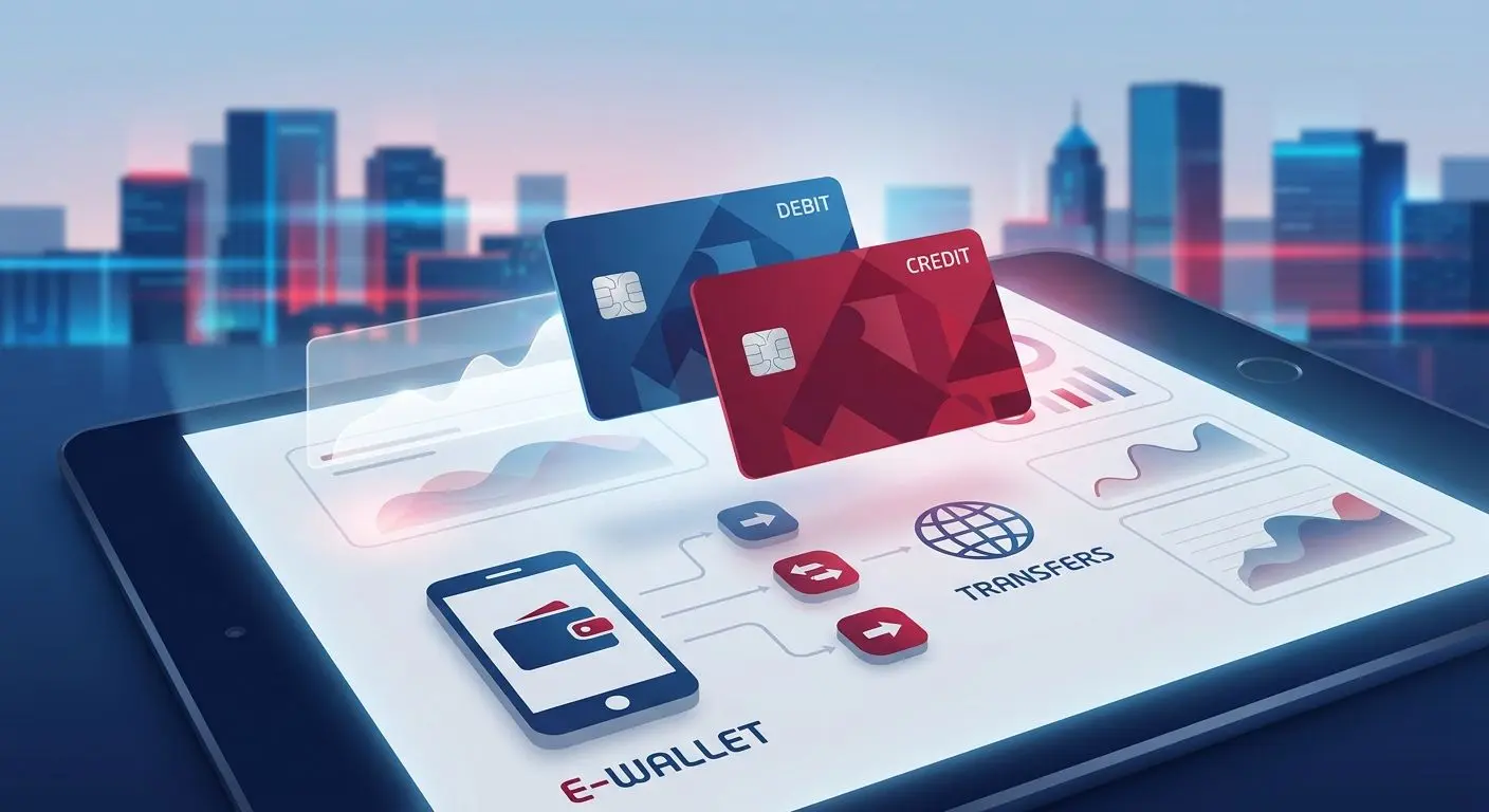 Generic payment method icons for card and e-wallet withdrawals